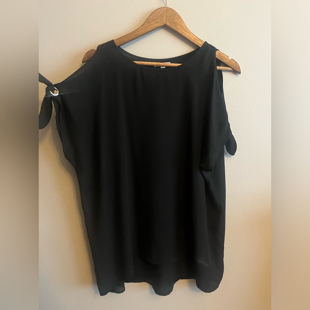 XL Black, tie sleeve blouse from Maurice’s